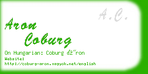 aron coburg business card